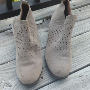 Toms Taupe Ankle Booties